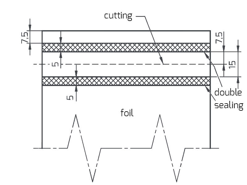 Sx-type semi-automatic impulse sealer sealing double and cutting